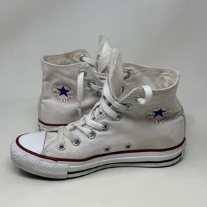 Converse All Star Shoes Womens 5 White Canvas High Top Unisex Retro Sneakers